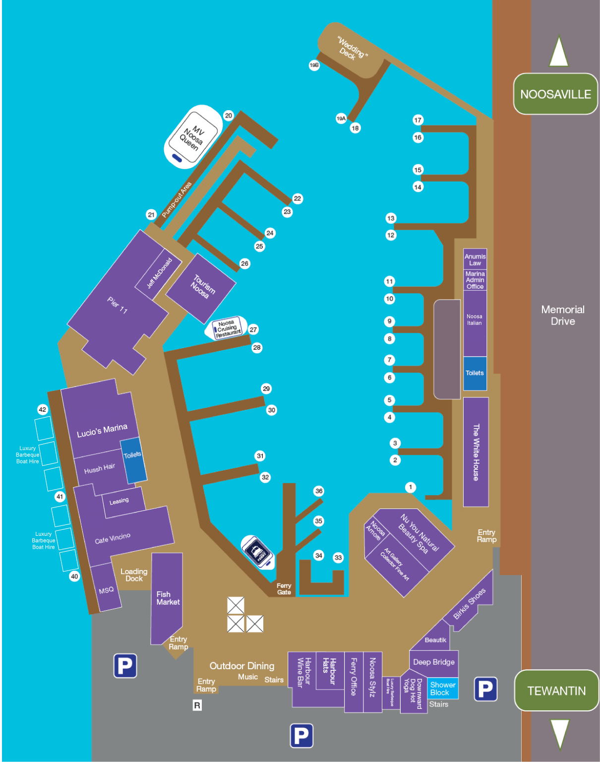 Noosa Marina berths map